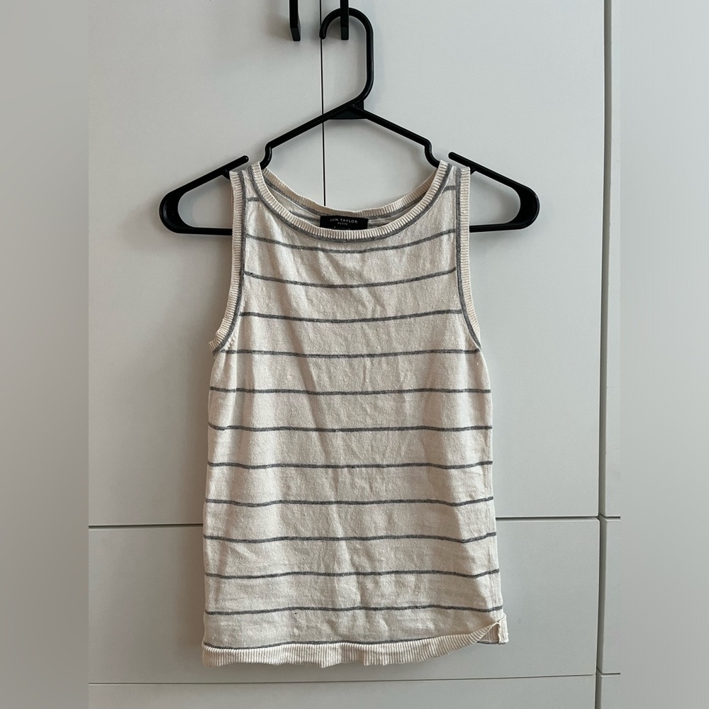 Linen striped Ann Taylor top